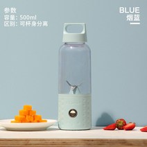 Vitamer 미니믹서기 휴대용 블렌더 간편 생과일쥬스 메이커, 블루 500ml
