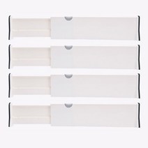 길이조절 수납 서랍 장속 속옷 정리함 칸막이 대형4p, 화이트 대형4p