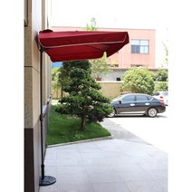 스카이어닝 농막 파고라 개폐식 옥상 차양막 지붕 측면 파라솔, 250x130cm, 화이트