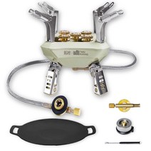 [구대라이프] 고화력 강염 버너 16800W 스토브 5구 캠핑 해바라기 휴대용 이소 부탄 가스, 1개