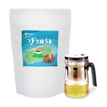 뉴트로웨이 감태차 100프로 제주산 100티백+ 티포트500ml 세트 제주감태 알긴산 요오드 감태 차 물 국산