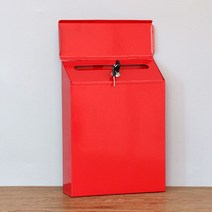 우체통 전원주택 예쁜 스탠드 벽걸이 현대 사서함 코멘트 편지 예금 제안 드롭 박스 내구성 보안 서류 신문, 03 Red