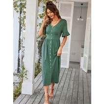 여성 캐주얼 a 라인 빈티지 bodycon 싱글 브레스트 오피스 레이디 원피스 210
