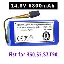 청소기 호환 배터리 Qihoo 로봇 진공 팩 교체 360 S5 S7 T90 14.8v 12800mah, 1개 battery_2