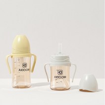 아키움 PPSU 원터치 빨대컵 200ml 260ml, 레몬, 원터치260ml