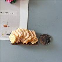 마그네틱 스티커 5 개 구입 1 개 모조 식품 냉장고 자석 주방 장식 시뮬레이션 우유 계란 빵 식품 냉장고, Bread 2