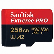 Sandisk 256g micro SD Extreme Pro 2018 (256GB+어댑터) microSD, 선택없음