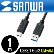 [산와] SANWA USB C타입 케이블 [CM-AM] 1M [블랙/KU31-CA10] 추천 파는곳
