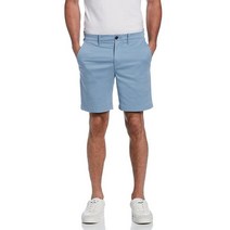 오리지널 Penguin 남성용 Shrt 20.3cm(8인치) 슬림핏 스트라이프 마이크로 트윌 패턴 반바지 페이드 데님 29 168743