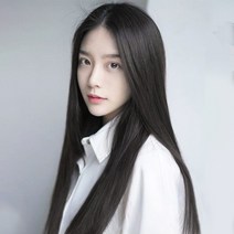 아이엔엠디 3피스 붙임머리 가발 생머리 피스 웨이브 똑딱이, 직모 자연흑색 3P, 3개