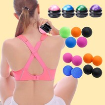 어깨 승모근 발바닥 근막이완 더블 땅콩 발 롤러 지압 안마볼 림프 셀프 롤링마사지볼 H3, 셀프롤링마사지볼 H3, 핑크