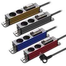 현대 국산 대용량 4000w 20A누전차단기장착 고용량 고전력 알루미늄 멀티탭 2구 3구 4구 6구 에어컨 세탁기 건조기 인덕션 멀티콘센트 난로 난방 사은품 안전카바 2개, 티타늄, 2구 1.5M