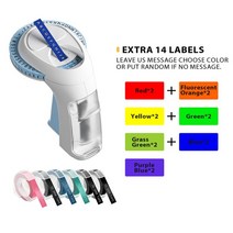 승화 전사 티셔츠 열프레스기 소형 프린팅기계 오메가 S 3D 점자 핸드 헬드 라벨 기계 6 롤 테이프 수동, 04 Set plus 14 label