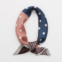 에스랑제이 여성 가을 쁘띠 반반도트 스카프