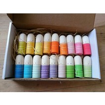 발도르프 원목 무지개 마카롱 색상 분류 매칭 공 12컬러 인지 학습 교구, L. 18스레드인형(업그레이드)