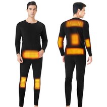 캠핑 겨울용 온열 속옷 USB 배터리 전원 전기 보온 난방 모터사이클 의류 긴 바지 남성 및 여성용 전기, 06 Male Suit_04 XL