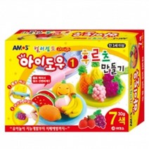 일음쇼핑^^*m컬러점토 아이도우 후르츠 만들기 클레이 고무찰흙 문구류 공예 놀이 칼라믹스 세트 찱흙 재료 공작도구일medi^*^, ab*^^선택없는