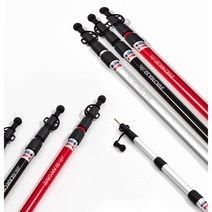 글램케이브 230cm 타프 텐트 슬라이드 슬라이딩 사이드 가변 업라이트 캠핑 폴대 텐트폴, 블랙(94-230cm), 3개