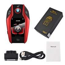 bmwbenzaudifordtoyotahyundaiporsche용 수정된 다국어 tk800 스마트 원격 자동차 키 lcd 화면 디스플레이 keyless-go, 붉은 색, 스페인의