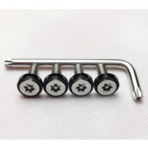 Kuroobaa 번호판 볼트 보안 볼트 보안 도난 방지 볼트 M6 (블랙)