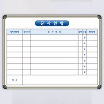 건설 공사진행현황판 1200x900 현장보드 안전작업 안내 표지판 건설현장 1200900, 일반형 (자석부착 불가), 알루미늄