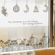 [뭉키데코] 무점착반투명시트_MSC-202_Toy shop2(A01_W90xH90cm), A01_W90xH90cm
