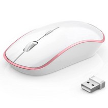 J JOYACCESS 무선 마우스 2.4G 충전식 무소음 슬림 컴퓨터 마우스 무선 USB 나노 수신기 포함 3000 DPI 노트북 PC 컴퓨터 데스크톱용 인체 공학적