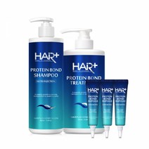 헤어플러스 단백질 본드 샴푸 1000ml 1개+트리트먼트 700ml 1개+앰플 15ml 3개, 단품