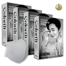 라이브잇 에어데이즈 컬러핏 마스크 소형 KF94, 연회색, 60개, 10개입