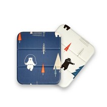 콘도라 사우나 목욕 등산매트 쿠션방석 미니매트 양면매트, 코스모스3단방석만