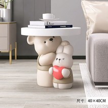 조각상 코너 홈 침실 장식 곰 작은 사이드 테이블 거실 소파 모던 커피 동물 침대 옆 선물, 1.coffee