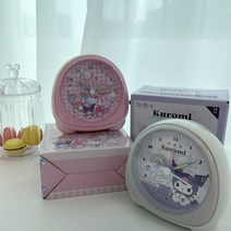 일본 산리오 쿠로미 핑크소품 캐릭터탁상시계 알람시계 미니탁상 자취방선물, 산리오친구들