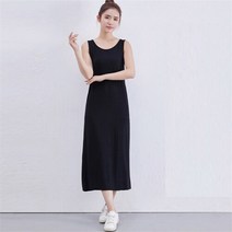 셀러허브 패션 여자 망고 나시 찰랑핏 A라인 민소매 롱원피스