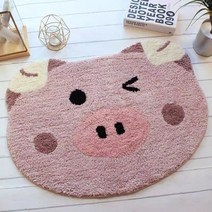 단모 스웨덴 미니 침대밑 방바닥 대형 원형 곰돌이 스마일 러그 카페트 귀여운 곰 깔개