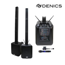 데닉스 DY-1200AR PLUS 1300W 올인원 컬럼어레이 앰프 스피커 전기식 무선마이크2개, 단품