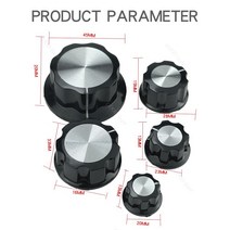 커넥터 부속품 10 개몫 mf-a01a02a03a04a05 전위차계 손잡이 베이클라이트 전위차계 전위차계 손잡이 캡 직경 내부 보어: 6mm, MF 개스킷