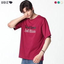 [UGIZ] 베스트 타임 레터링 티셔츠 (택가격:39000원)