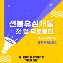 선불폰 선불유심개통 무제한요금제 1개월무료충전 당일개통 아띠모바일, [SK] 안심300(무료충전), 카톡채널(@아띠모바일)로 개통신청