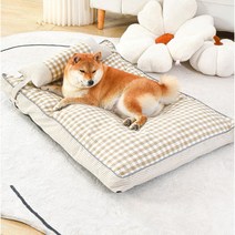 베개형 강아지 고양이 마약 꿀잠 방석, 그린L