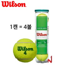 윌슨 테니스공 스타터 플레이 그린 볼 1캔=4볼 WRT137400, 단품