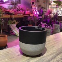 일음쇼핑^^*m화분 테라스톤팟 블랙 투톤 원형 22x20cm 감성 심플한 집꾸미기 인테리어 예쁜 화병 꽃화분 디자인 화초일medi^*^, ab*^^선택없는