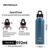 스텐 보온물병 대용량 텀블러 350 500 750 1000ml 이중 스테인레스 물병 보온병 보틀, 12.500-1000ml - Yale Bule 592m