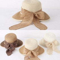 투톤햇 밀짚모자 여성 썬캡 여름모자 비치모자 왕골 밀집모자