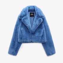 ZARA 자라 소프트 인조 퍼 숏 자켓 코트