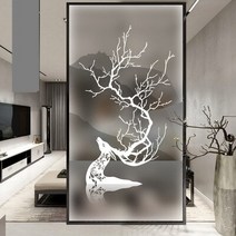 파티션 북유럽 욕실 슬라이딩 도어 반투명 불투명 서리로 덥은 음영 창 스티커 발코니 파티션 들어 갔어 유, 01 1_08 50x90cm