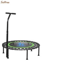 트램폴린 Selfree Trampoline 홈 체육관 Trampoline 홈 성인 바운스 침대 조절 팔걸이 운동 휘트니스 2021, 팔걸이가 있는 빨간색 40