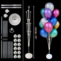 1319 튜브 풍선 스탠드 생일 풍선 아치 스틱 홀더 웨딩 장식 풍선 생일 파티 장식 키즈 풍선, 13튜브 칼럼