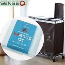 대진센스큐 항균 매직리필 S25[14/16/20L] 이지핏 리필비닐봉투 쓰레기통 분리수거 타사제품 호환 연속비닐봉지, 5매