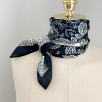 향기레시피 여성 데일리 실크 사각 쁘띠 스카프