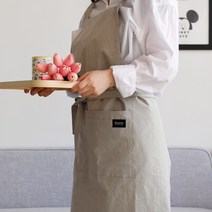 아망떼 소노 순면 피그먼트 베이직 앞치마4color, 베이지, 1개